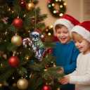 Schnauzer Christmas Ornament |Schnauzer Hugging Candy Cane Gifts 2D Flat Acrylic Ornament - Christmas Tree Decoration, Dog Lovers Gifts for Women, Men 2025