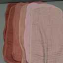 Looxii Muslin Burp Cloths Baby Girl 6 Pack - 20" x 10" - Ultra Soft & Absorbent, 6-Layer 100% Cotton for Spit Up & Drool- Gentle Baby Burping Cloth, Newborn Essentials Shower Gift Girl, Gradient Pink