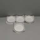 Delling Creme Brulee Ramekins - 6 Piece Set, 8 oz Round Fluted Quiche Dishes, Oven Safe, White