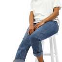 mysoft Women's Chelsea Ankle Boots Side Zipper Chunky Block Low Heel Booties Lug Sole Short Boots (Brown)