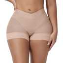 SHAPSHE Curvy Faja Body Shaper Fajas Moldeadoras De Cintura Y Abdomen High Waisted Tummy Control Underwear Shaping Shorts Seamless Shapewear for Women High Waisted Shaping Shorts Tan, L