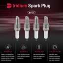 BDFHYK 4548 Iridium Spark Plugs Compatible with Yamaha Compatible with Triumph for Kawasaki for KTM for Suzuki Universal Motorcycle Spark Plugs Replacement CR9EK Set of 4
