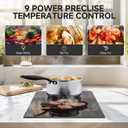AMZCHEF Induction Cooktop 2 Burners, 12 Inch Bulit-in & Countertop Induction Stove with Plug 110V-120V, 9 Power Levels Electric Stove 1800W, Safety Lock, Timer, Touch Control for Fast Cooking