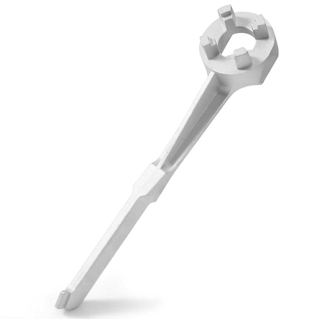 Aluminum Bung Wrench, Professional Drum Wrench for Opening 10 15 20 30 50 55 Gallon Drum, Fits 2 Inch and 3/4 Inch Bung Caps