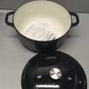 MELLERHOME 7.5 QT Enameled Cast Iron Dutch Oven, Heavy-Duty, Oven-Safe up to 500 F & Across All Cooktops, Casserole Dish and Braiser Pan with Lid and Stainless Knob, Black