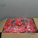 4 Pcs Red Artificial Rose Vine Hanging Faux Flowers Garland for Wedding Anniversary Birthday Party Background Arch Garden Home Wall Room Decor