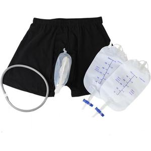 Wearable Men's Urinal Urinal System Wearable Urinal for Men with 2 Collection Urine Bag Reusable Portable Silicone Urinal Male Incontinence Device with Elastic Waistband for Men Elderly Bedridden (L) Wearable Men's Urinal Urinal System Wearable Urinal for Men with 2 Collection Urine Bag Reusable Portable Silicone Urinal Male Incontinence Device with Elastic Waistband for Men Elderly Bedridden (L)