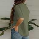 Women's Short Sleeve Button Down Shirts, Collared Floral Camp Shirt Blouse Tops for Casual Work and Vacation