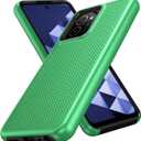 Ailiber for HMD Vibe 4G TA-1590 Case, with Screen Protector, Dual Layer Shockproof Protective, Silicone Bumper Non Slip Back, Heavy Duty Rugged Cell Phone Cover for HMD Vibe 4G N159V[Not Fit 5G]-Green