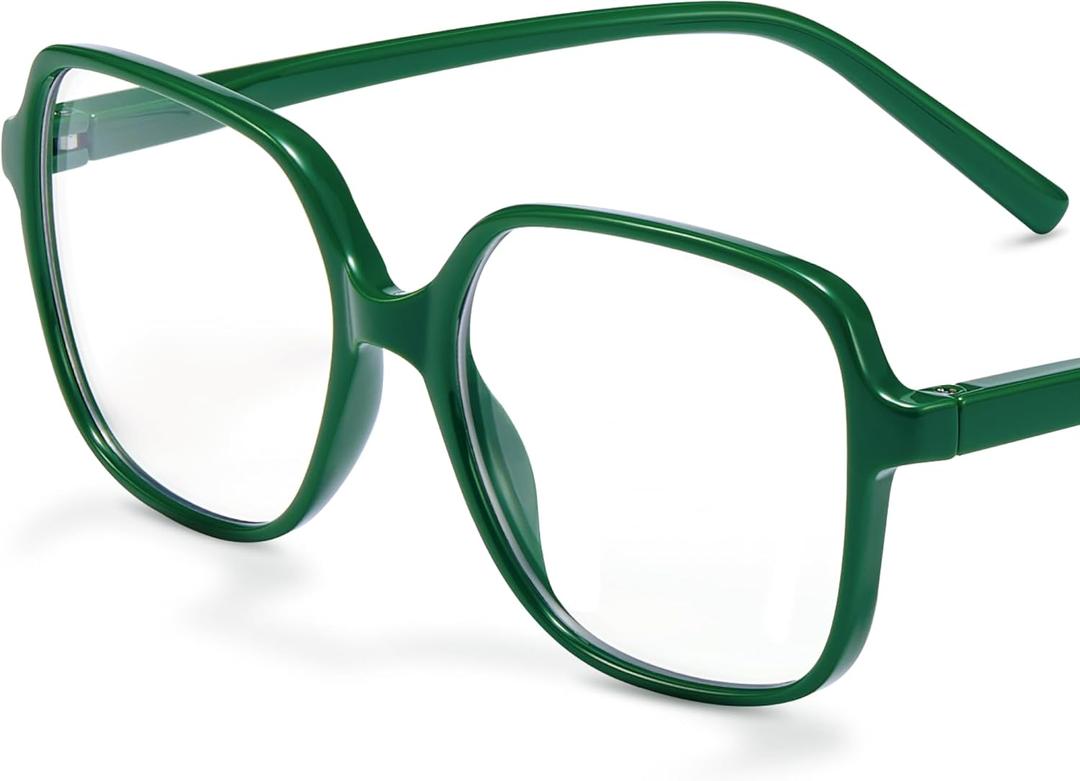 miyya Blue Light Blocking Glasses for Women, Blue Light Glasses for Women Oversized Fashion Glasses (*Dark Green)