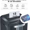 Bonsaii Paper Shredder, 18-Sheet 60-Minutes Shredder for Office Heavy Duty Cross-Cut Shredder with 6 Gallon Pullout Basket 4 Casters(C149-C)