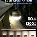 Glocusent Camping Lights Rechargeable, 5000mAh 120H Runtime, Led Camping Lantern with 5 Brightness 3 Modes & SOS, IPX5 Waterproof, Pocket Lanterns for Power Outages, Emergency Light, Camping