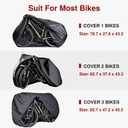 Puroma Bike Cover for  Bikes, Waterproof Outdoor Storage Bicycle Covers Rain Sun UV Dust Wind Proof with Lock Hole for Mountain Road Electric Bike,  190T - XL Size for 1 Bike