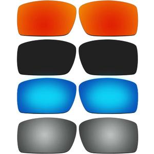 4 Pair Replacement Lenses for Oakley Gascan Sunglasses (Not Fit Gascan S) With Polarized Pack P8-1