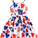 Casual Cami Dress for Girl, Adjustable Short Skirt Sleeveless 8-12 Dresses for Teens School (Red)