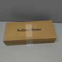 5 x Solino Home Linen Table Runner 36 Inches - 100% Pure Linen Red and Natural Small Table Runner 14 x 36 Inch Ideal for Dresser and Coffee Tables - Mothers Day, Winter - Contempo
