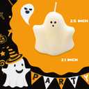 2 x 3pcs Halloween Ghost Candles - Ghost Pumpkin Candles Burning Candles Spooky Ghost Scented Candles Halloween Gifts Box Party Bedroom Room Table Decorations