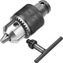 Yakamoz 1.5-10mm 1/16" - 3/8" Capacity Key Drill Chuck for Air Impact Wrench Converter Conversion Tool | 1/2 Inch Socket Square Female Adapter