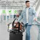 Large Heavy Duty Clear Duffel Bag, Extra Large Clear Tote Bag for Stadium Events, Durable Crossbody for Travel, Work, Sports Events, Airport Security Screening, Laptop Carrying Bag, Medium
