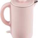 Electric Kettle - Auto-Off Rapid Boil Water Heater with Stainless-Steel Interior and Double Wall Construction by Classic Cuisine (Pink)