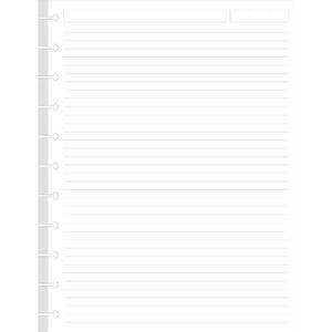 A4 TUL Discbound Lined Refill Paper, 11 Disc Hole Punched, 100Sheets / 200Pages, 100gsm White Paper, 8.5'' x 11''