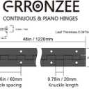 Piano Hinge 48 Inch Heavy Duty Stainless Steel Piano Hinge