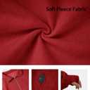 ATHMILE Womens Sweatshirts Half Zip Cropped Pullover Fleece Quarter Zipper Hoodies Fall Winter Fashion Outfits Red XL