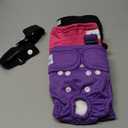 Pet Soft Dog Diapers Female with Suspenders, 3 Pack Reusable Female Dog Diapers for Heat, Dog Period Panties for Doggie in Cycle(X-Small, Berry Mix)