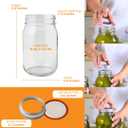 FastRack Regular Mouth Glass Mason Jars with Metal Airtight Lids | 16 oz - Pack of 8 | Large Glass Jars for Food Storage with Lids | Ideal for Canning, Fermentation, Pickling, Kombucha Brewing (EXP 01/01/36)