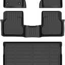 Floor Mats & Cargo Liner for Dodge Hornet & GT & GT Plus & R/T Plug-in Hybrid 2023-2025, All Weather Automotive TPE Floor Liners Set Waterproof Accessories Black