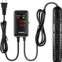 YukiHalu Aquarium Heater 50/100/200/300/500W with Protective Case, Fish Tank Heater, Temperature Adjustable, External Temperature Controller, LED Display, Used for 10/20/40/75/120 Gallons (200W)