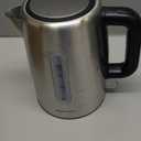 Amazon Basics Electric Stainless Steel Kettle for Tea and Coffee, BPA-Free, Fast Boiling, Auto Shut-Off, Boil-Dry Protection, 1.7 Liter, 1500W, Black and Silver (1.8 Quarts)