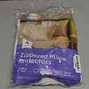 Ultra Soft Pillow Protectors with Zipper Queen Size - Set of 4 Breathable Pillow Covers - 100% Protection Against Stains, Dust & Dirt - Machine Washable (White)