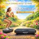 Nautilus Vibratone Pro Vibration Plate Exercise Machine for Lymphatic Drainage, Muscle Activation, Full Body Workout, Circulation, Fat Loss, Strength Training, Toning, Recovery