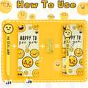 25 Sets Smile Pens Bulk Happy Face Ballpoint Pens with Bookmarks Appreciation Gifts for Students Teachers Employee School Classroom Office Party Favors