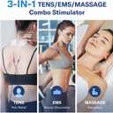 Alcedo TENS Unit + EMS Combination Machine Muscle Stimulator for Pain Relief, Electric Rechargeable Pulse Massager with 41 Modes for Back/Neck Pain Therapy