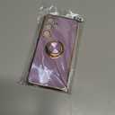 Fingic for Galaxy S25 Case[with 360 Rotatable Ring Holder][Support Magnetic Car Mount] Shiny Plating Gold Slim Thin Soft TPU Rugged Bumper Anti-Scratch Case for Galaxy S25 for Girls,Lavender Purple