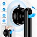 Upgraded 2-Pack Grab Bars for Shower Bathroom Wall, Heavy-Duty Suction Grab Bars Shower Handle Safety for Elderly Seniors Handicap, No Drilling Tool-Free, Easy Removal and Reusable (Black)