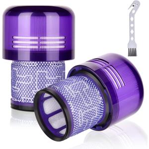 Leadaybetter 2 Pack V11 V15 Filter Replacement for Dyson V11 Animal/Absolute/Extra/Torque Drive/Complete Pro V15 Detect SV14 Vacuum Cleaner, Compare to Part No. 970013-02