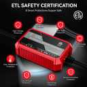 Foval Automatic Trickle Battery Charger 12V 1000mA Smart Battery Charger