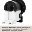 WM8100HVA Drain Pump Compatible with LG WM8000HVA WM8100HWA WM9000HVA WM9000HWA WM9500HKA WM2016CW WM2050CW Washer Machines
