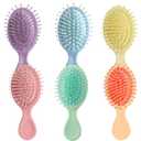 6Pcs Mini Hair Brush, Travel Detangling Brush for Wet & Dry Hair - Portable Air Cushion Comb for Kids Women Men, No Tangle Hairbrush for Thick Curly Thin Long Short Hair, Party Favors Gifts.