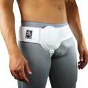 Everyday Medical Hernia Support Guard/ Belt For Men I Left or Right Side I Post Surgery Mens Truss For Inguinal, Groin Hernias I Adjustable Waist Strap I SMALL/MEDIUM (Small/Medium (Pack of 1), White)