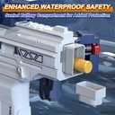 EWRITN Electric Water Gun for Adults  Automatic, High-Powered, Battery-Operated Water Pistol with 32 Ft Range, 550ML Large Capacity Squirt Gun for Summer Outdoor Fun, Blue