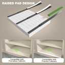Seinloes 4 Pack Pull Out Cabinet Organizer 21" Deep,Full Extension 3 Slide Rails Slide Out Drawers With Raising Pad for Framed Cabinets,Expandable Width (15.4"-26.2"),No Drill Roll Out Shelves,White