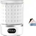 Portable Washing Machine, Mini Washer with 3 Wash Modes (5/ 15 Min + 2 Min Spin), 3L Small Washing Machine with Auto Drain, Compact Portable Washer for Apartment, Dorm, Hotel & RV