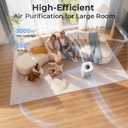 Afloia Air Purifier and Humidifier Combo in One-Cool Mist Evaporative for Home Bedroom Large Roome up tp 3000ft, with Humidity&Air Quality Sensor, Remove Pets Hair Mold Dust Odor Pollen Smoke, White
