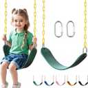 little dove Heavy Duty Swing Seat, Kids Swing with 66" Rust-Resistant Chains, Swing Set Accessories Replacement with Quick Links, Swing for Swingset Outdoor Playground, Green