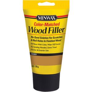 Minwax 448500000 Color-Matched Filler Wood Putty, (Cherry 6-oz)