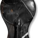 Luxury Handmade Multi Black Marble Spoon Rest for Kitchen Counter, Cooking Utensil Holder for Stove Top, Spatula, Tongs Keeper Countertop Spoon Holder